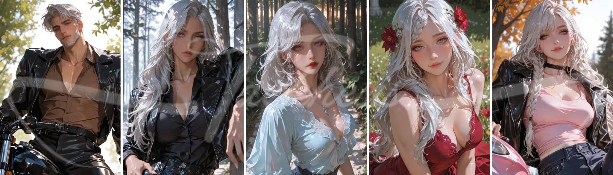 Portraits of members of the Silverwood family.
